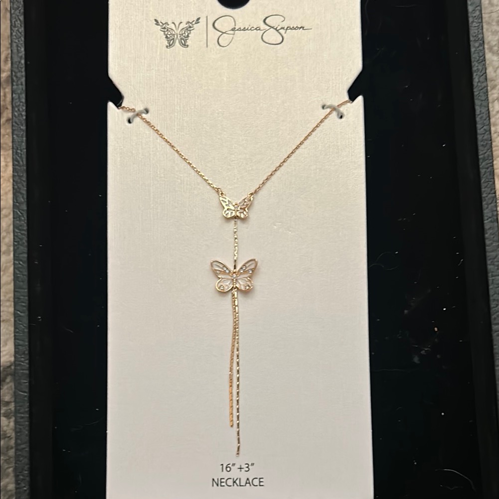 Jessica Simpson Gold Butterfly Necklace 20$